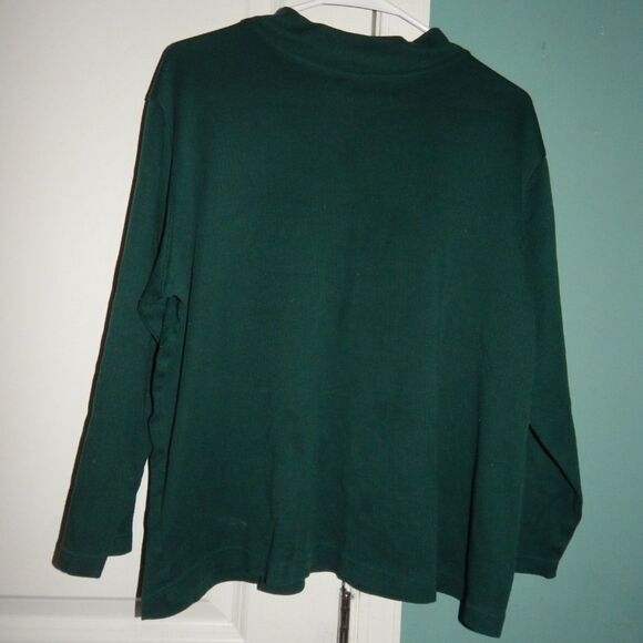 Bobbie Brooks Tops - BOBBI BROOKS WOMAN plus size 14W/16W vintage forest green mock neck long sleeve
